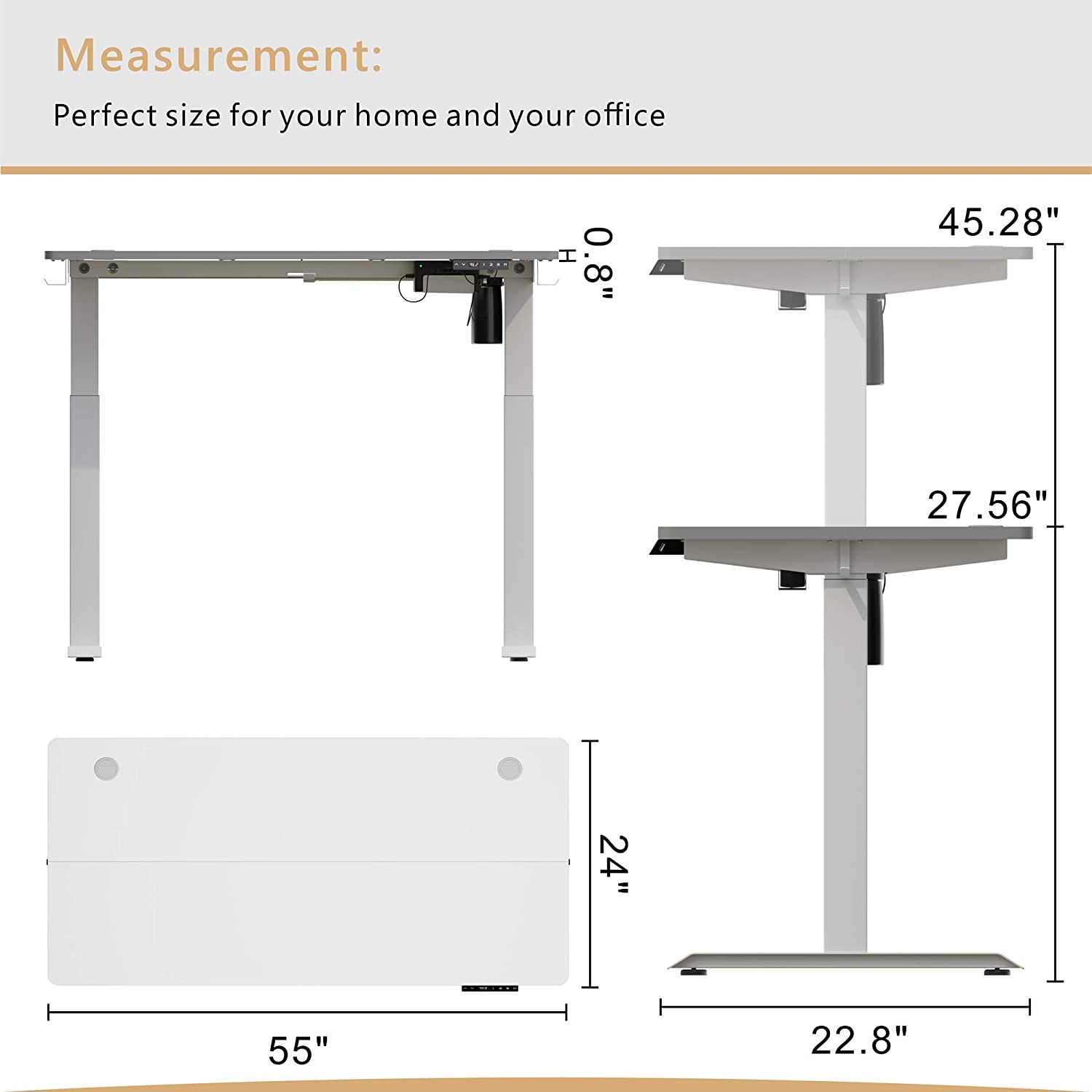 Standing Desk Frame With Desktop D212W-Y